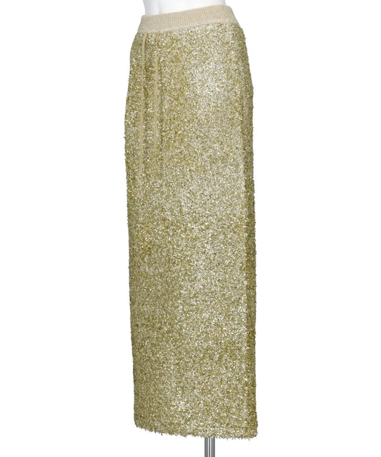 GLITTER TAPE YARN KNIT SKIRT
