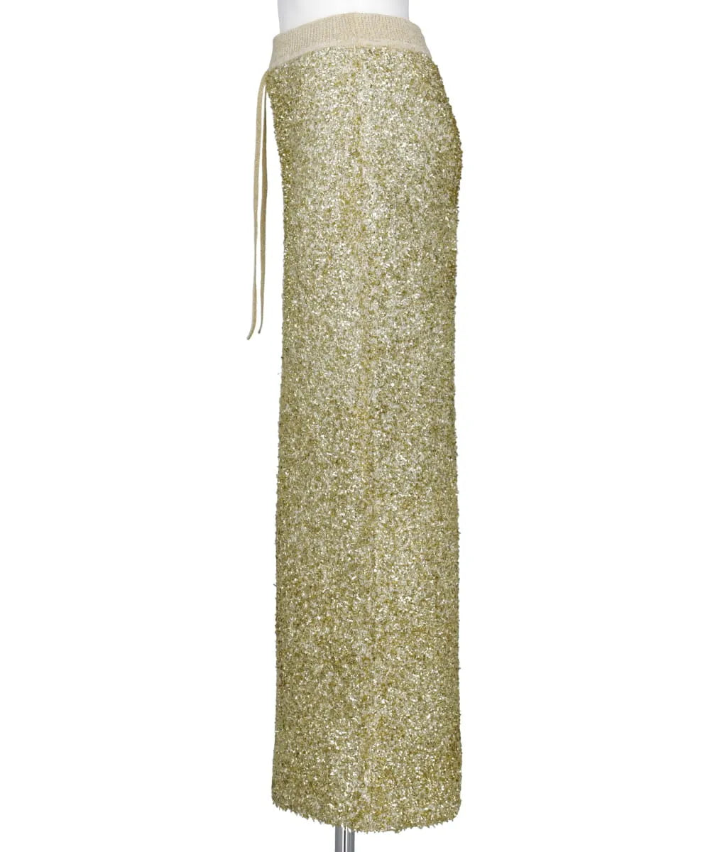 GLITTER TAPE YARN KNIT SKIRT