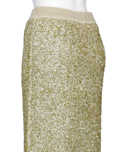 GLITTER TAPE YARN KNIT SKIRT