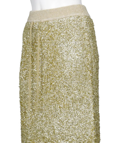 GLITTER TAPE YARN KNIT SKIRT