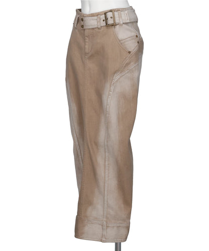 LOW-RISE DENIM PENCIL SKIRT