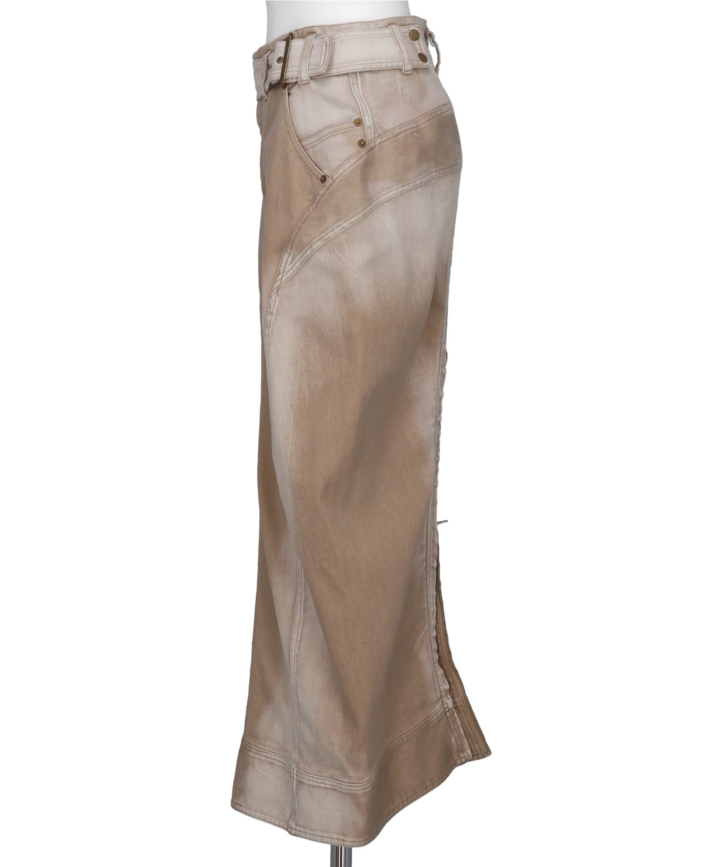 LOW-RISE DENIM PENCIL SKIRT