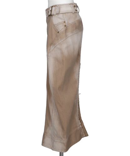 LOW-RISE DENIM PENCIL SKIRT