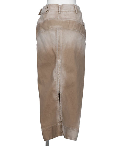 LOW-RISE DENIM PENCIL SKIRT