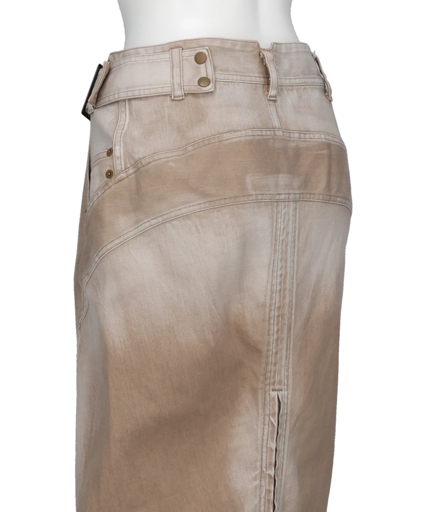 LOW-RISE DENIM PENCIL SKIRT