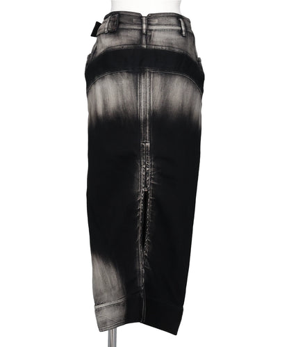 LOW-RISE DENIM PENCIL SKIRT