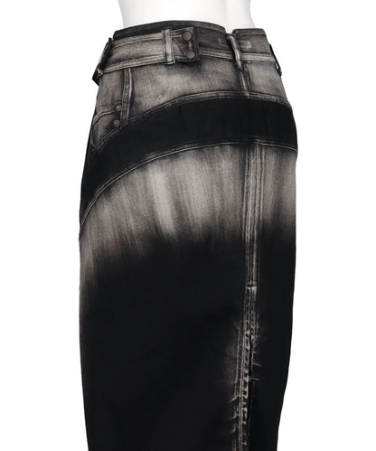 LOW-RISE DENIM PENCIL SKIRT