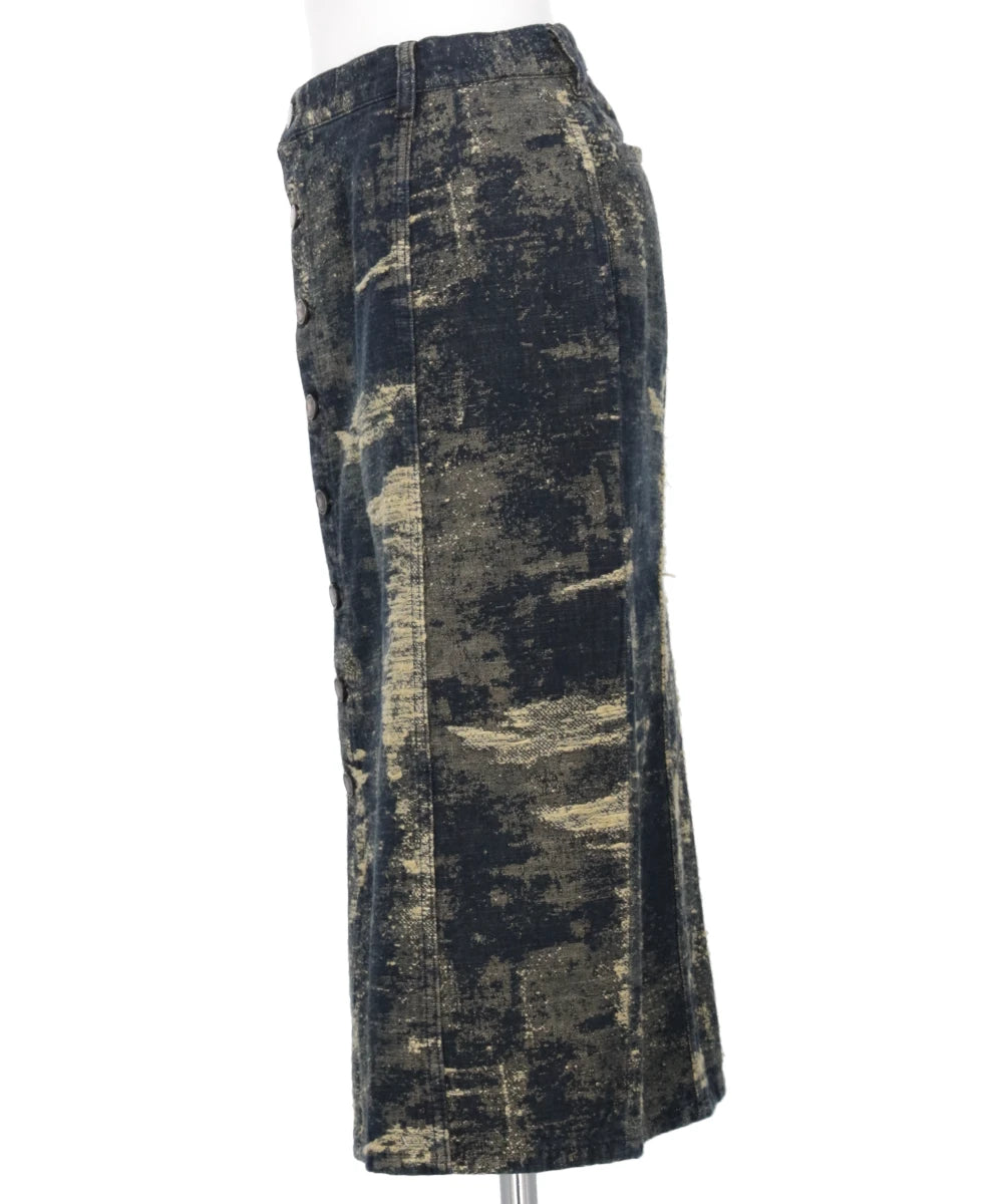 DENIM SKIRT - INDIGO BEIGE