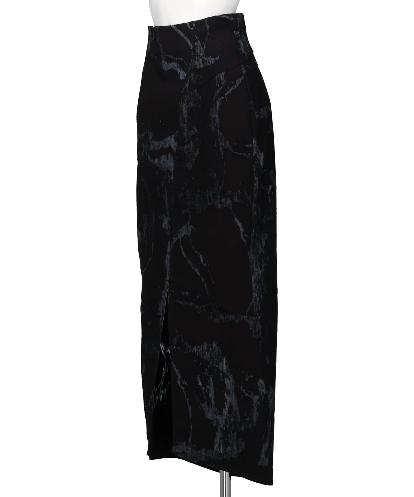 DENIM FASCIA MAPPING SKIRT