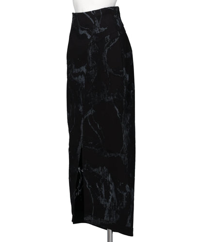 DENIM FASCIA MAPPING SKIRT