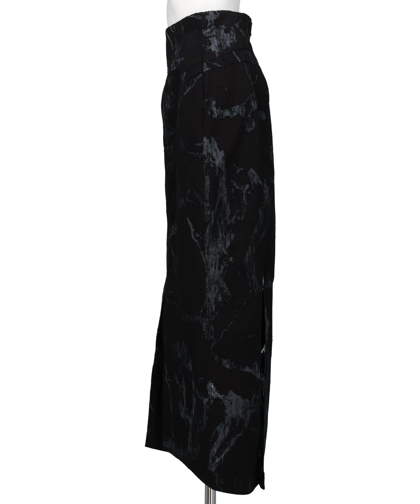 DENIM FASCIA MAPPING SKIRT