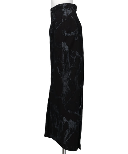 DENIM FASCIA MAPPING SKIRT