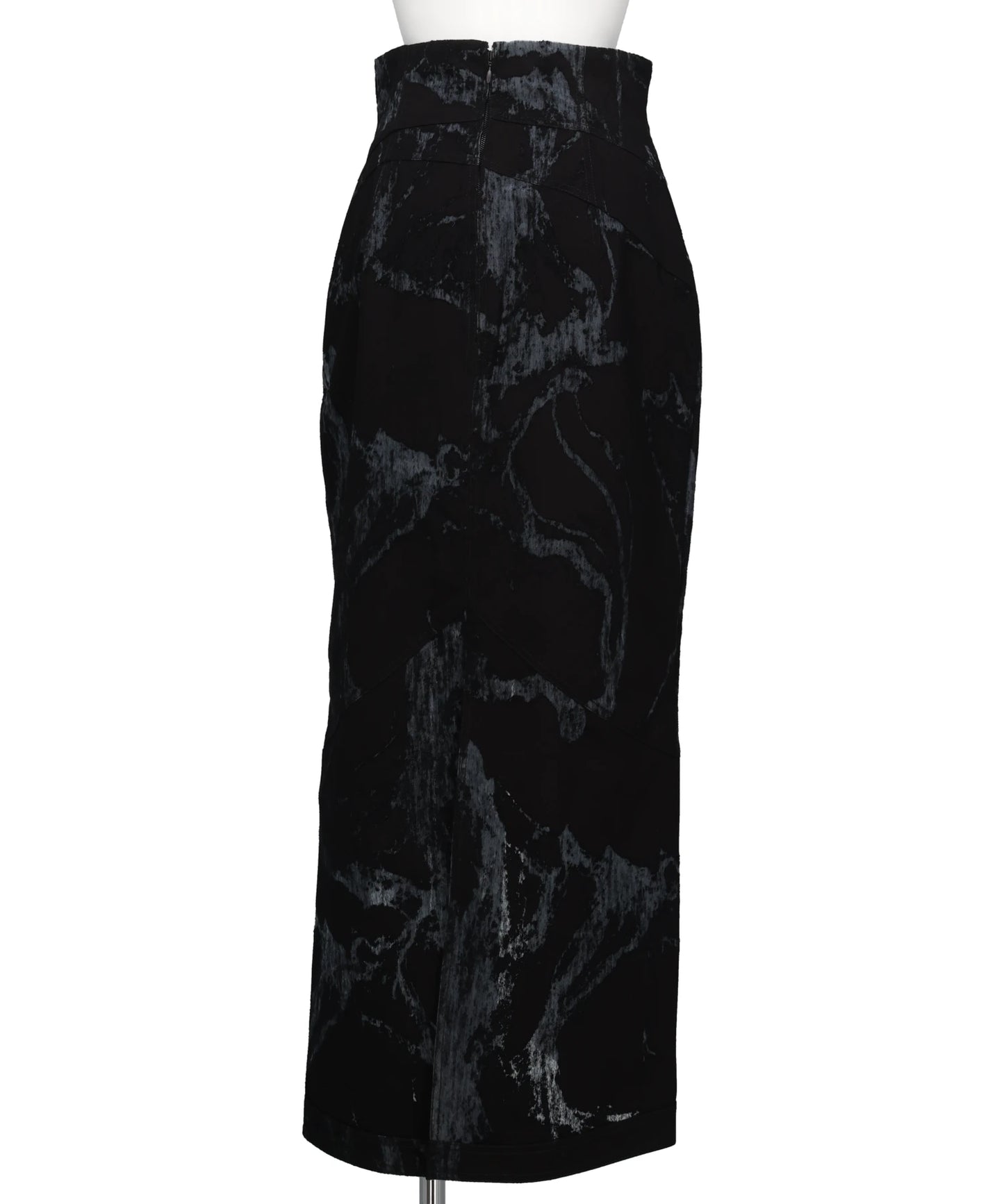 DENIM FASCIA MAPPING SKIRT