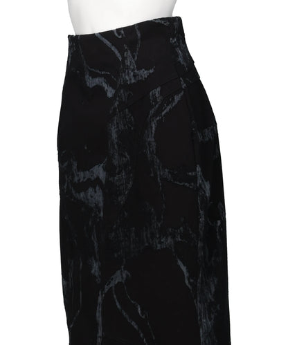 DENIM FASCIA MAPPING SKIRT