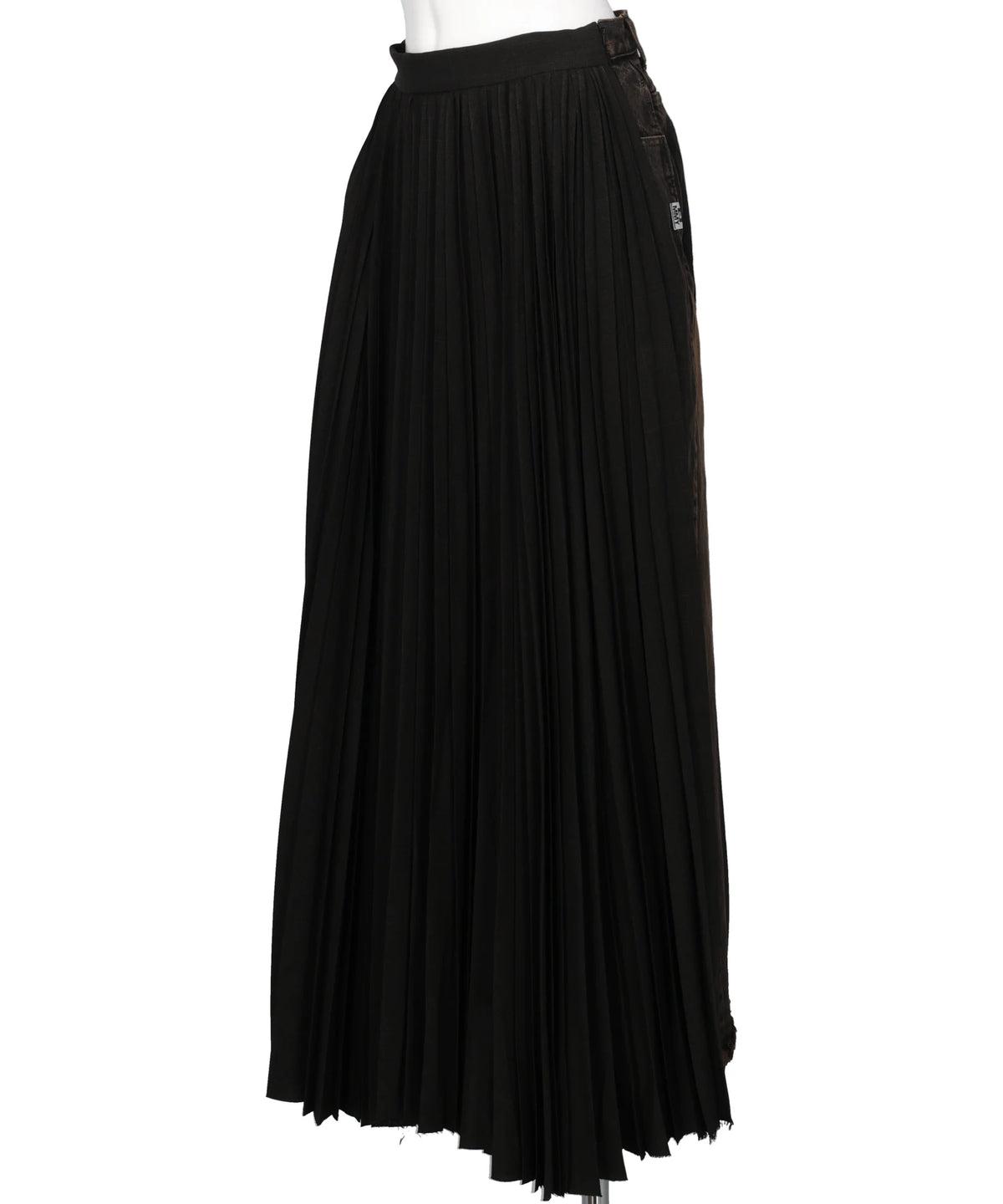 COMBINED PLEATS×DENIM SKIRT