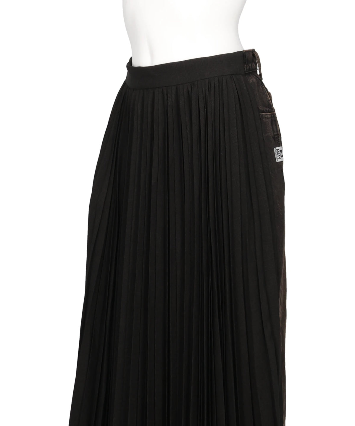 COMBINED PLEATS×DENIM SKIRT