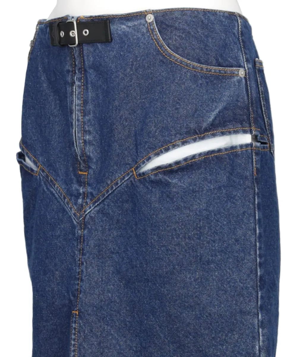 24SS FETICO フェティコ カットアウトデニムミディスカート 1 新品タグ付き FETICO 24SS デニムスカート - メルカリ
