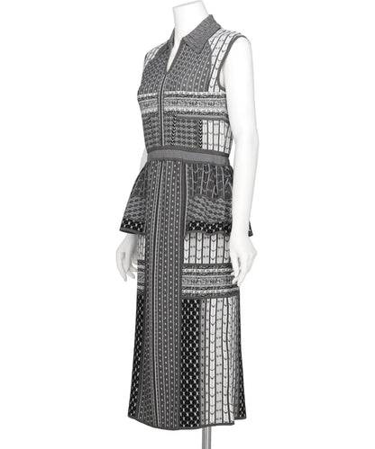 GEOMETRIC PATTERN KNITTED DRESS