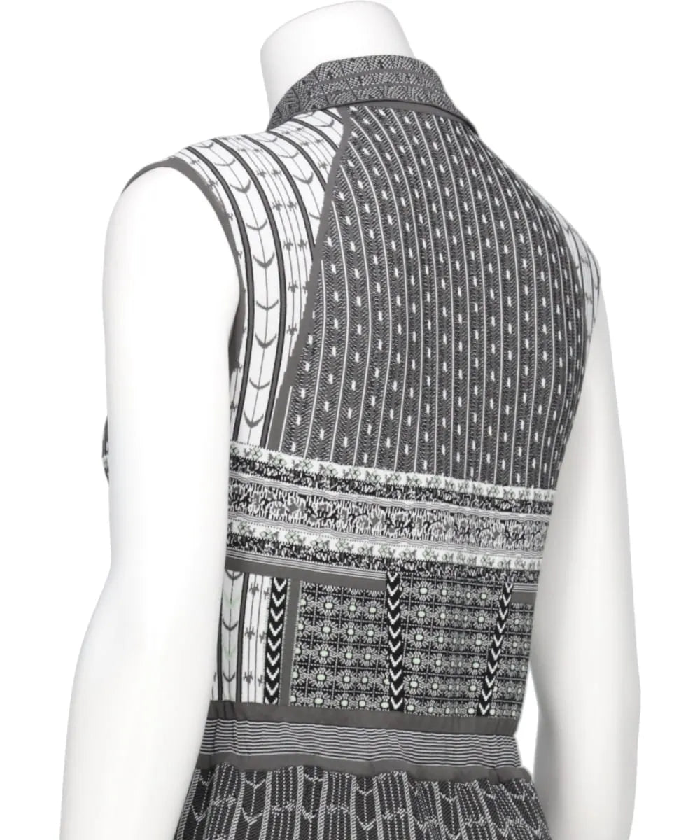 GEOMETRIC PATTERN KNITTED DRESS – MIDWEST ONLINE STORE