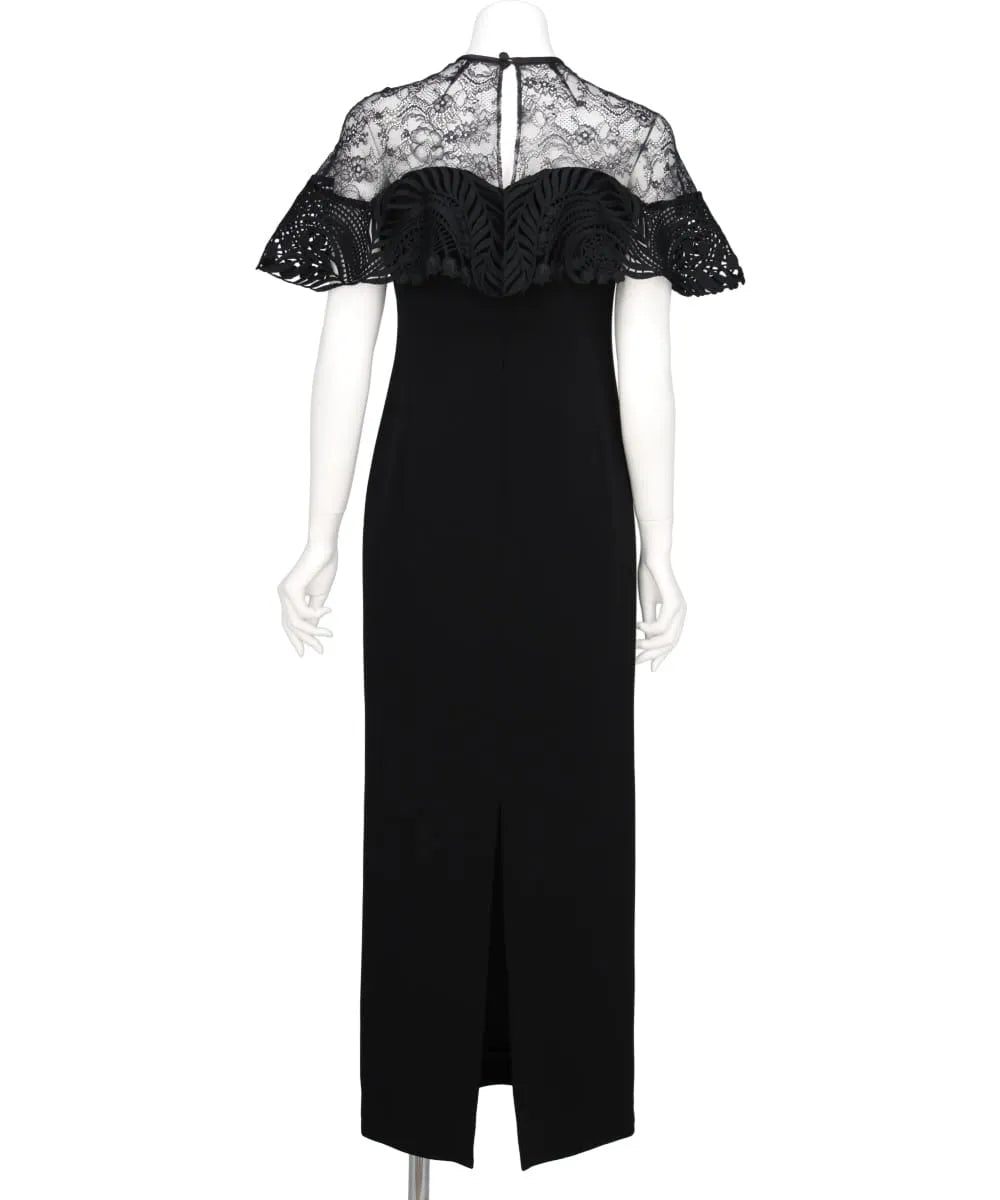 チュールレースクラシックドレス - 黒 チュールレースブラックドレス Mame Kurogouchi / チュール