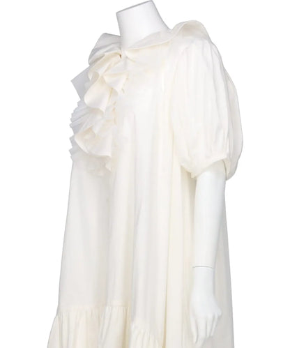 TULLE LAYERED PUFF SLEEVE DRESS