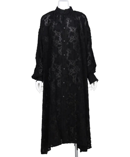 CUT JACQUARD ORGANDY DRESS