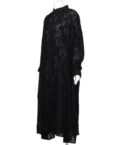 CUT JACQUARD ORGANDY DRESS