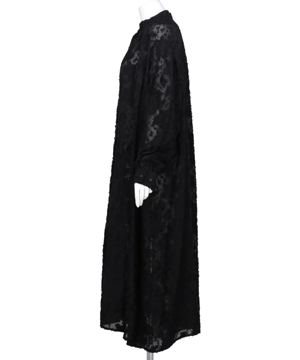 CUT JACQUARD ORGANDY DRESS