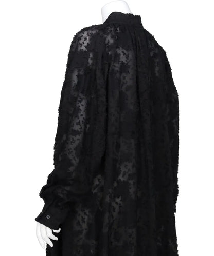 CUT JACQUARD ORGANDY DRESS