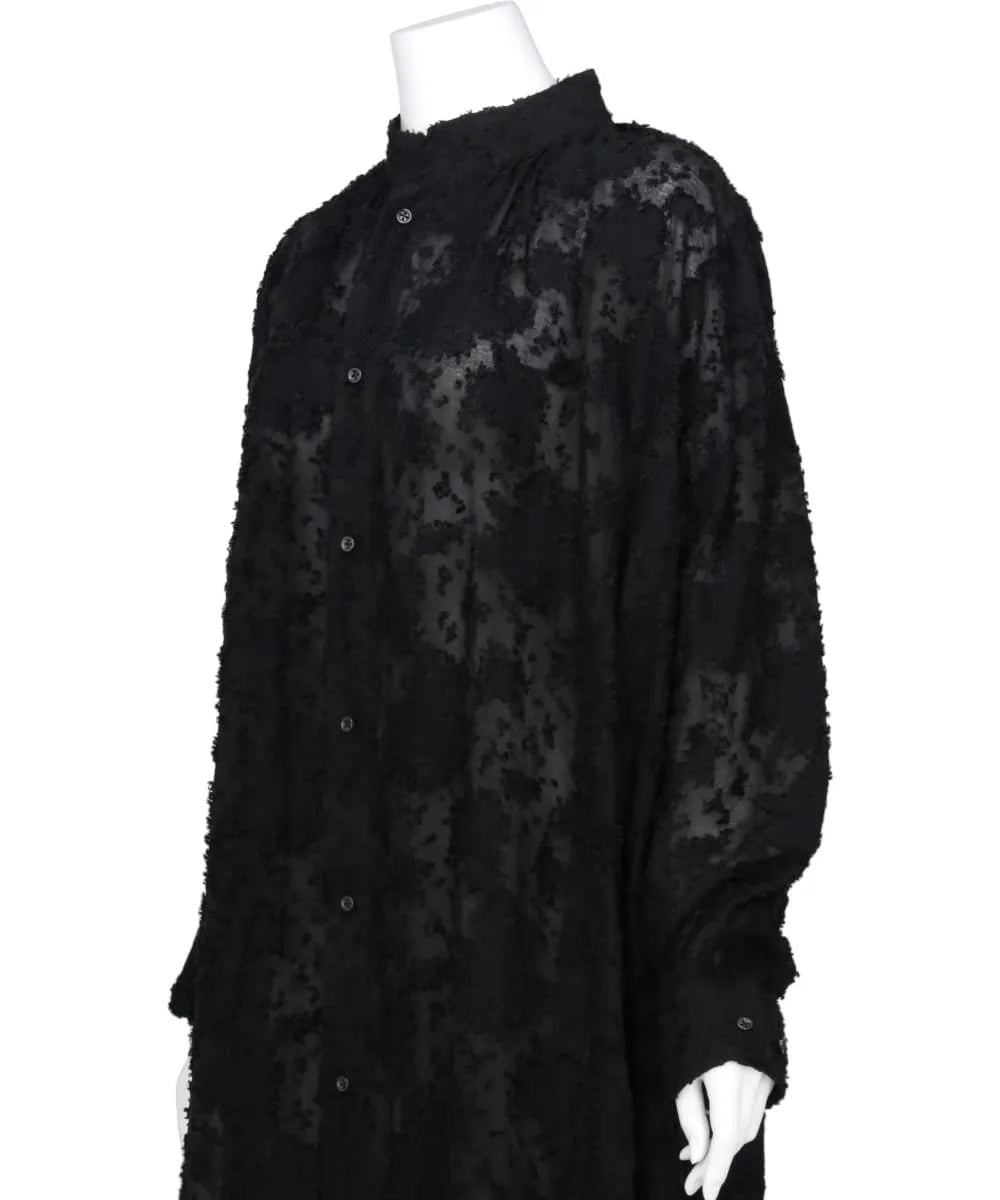 CUT JACQUARD ORGANDY DRESS