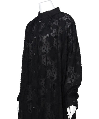 CUT JACQUARD ORGANDY DRESS