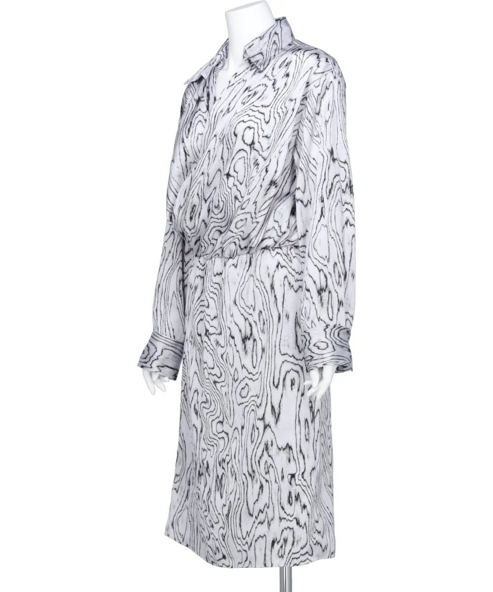 MOIRE SATIN SHIRT DRESS