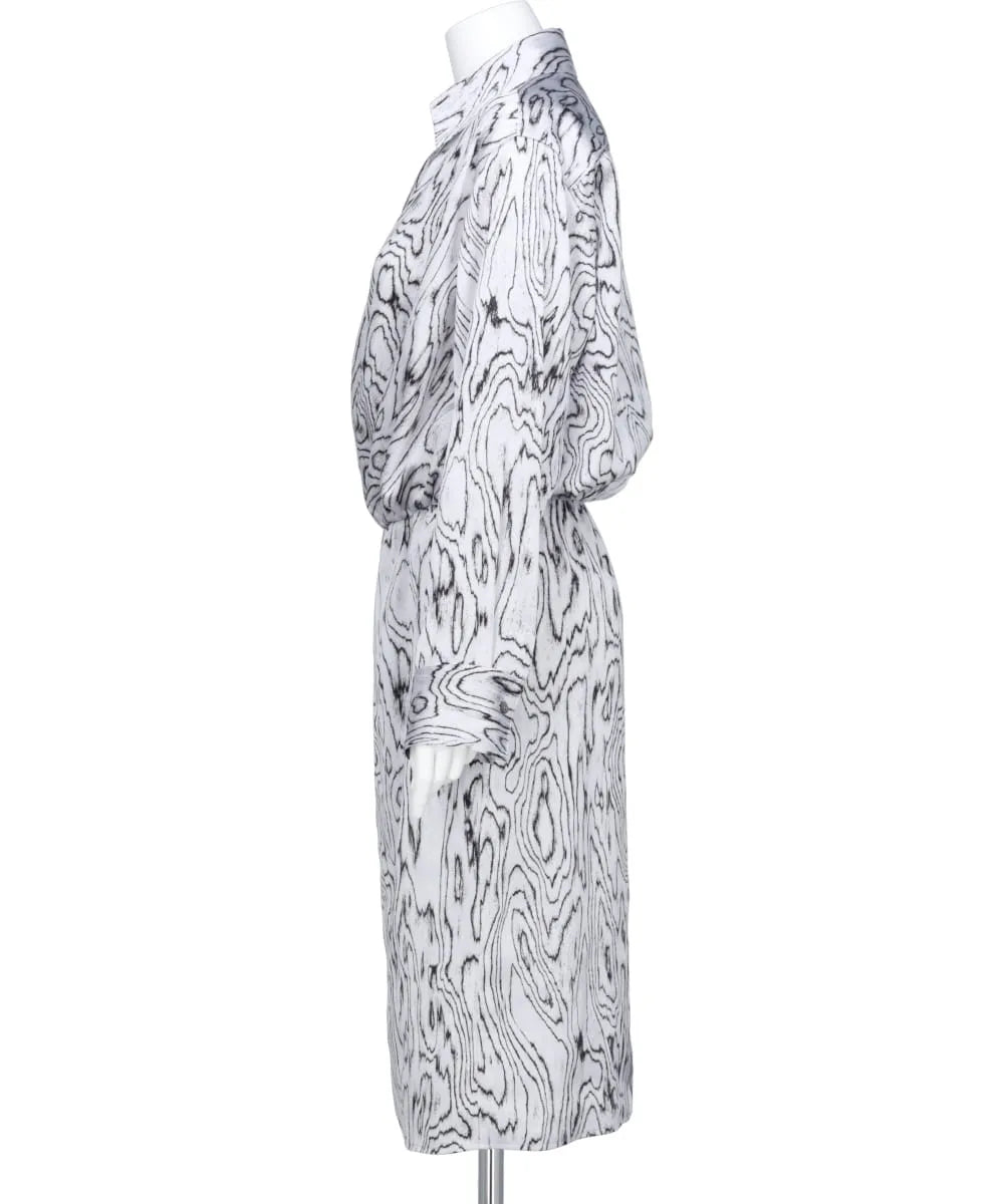 MOIRE SATIN SHIRT DRESS