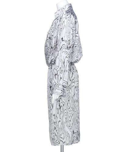 MOIRE SATIN SHIRT DRESS