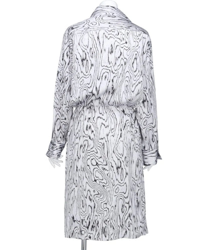 MOIRE SATIN SHIRT DRESS