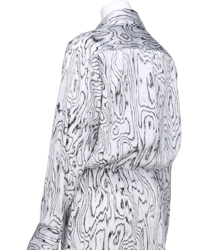MOIRE SATIN SHIRT DRESS