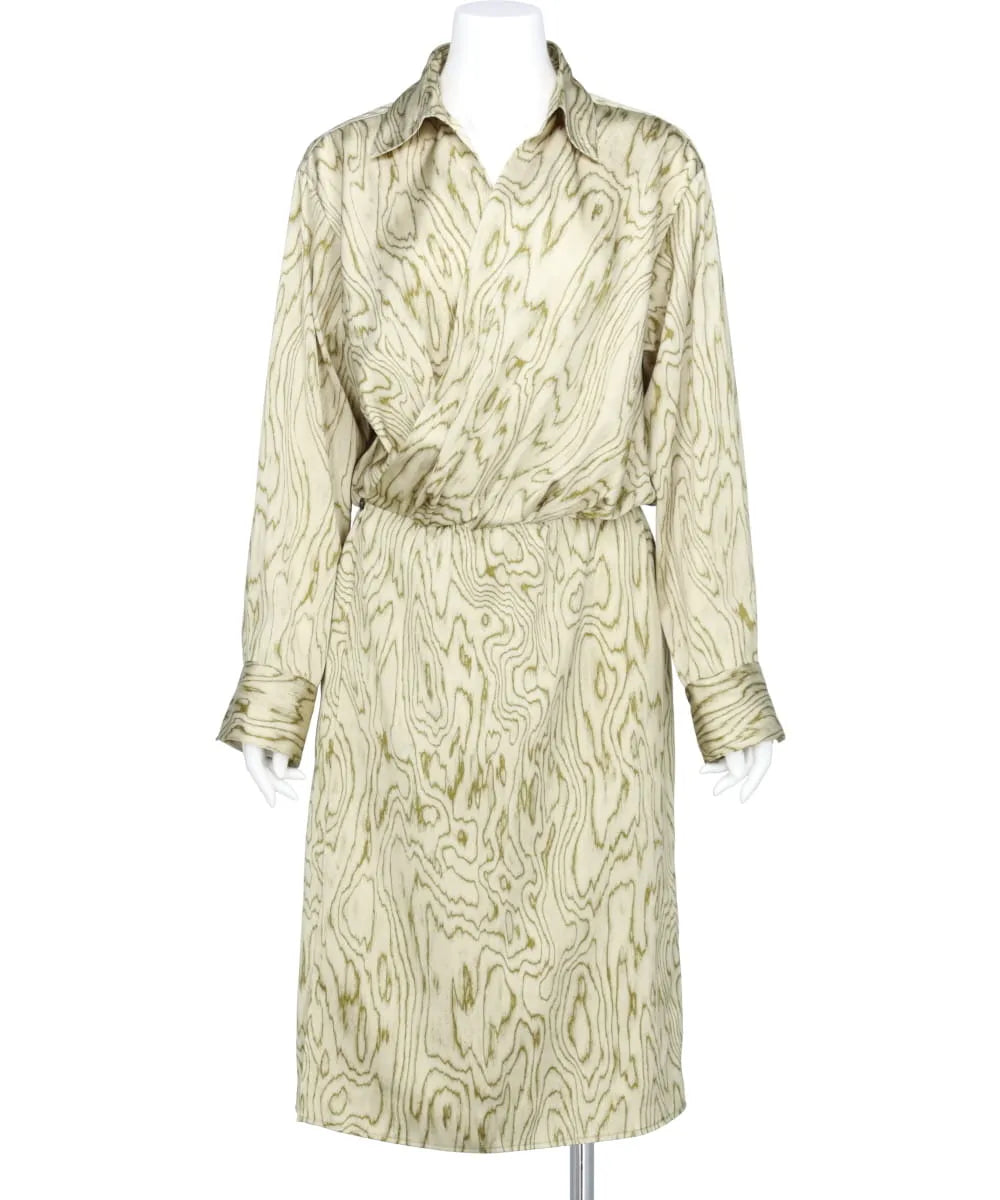 MOIRE SATIN SHIRT DRESS