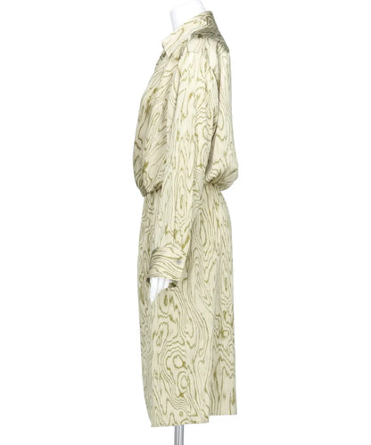 MOIRE SATIN SHIRT DRESS