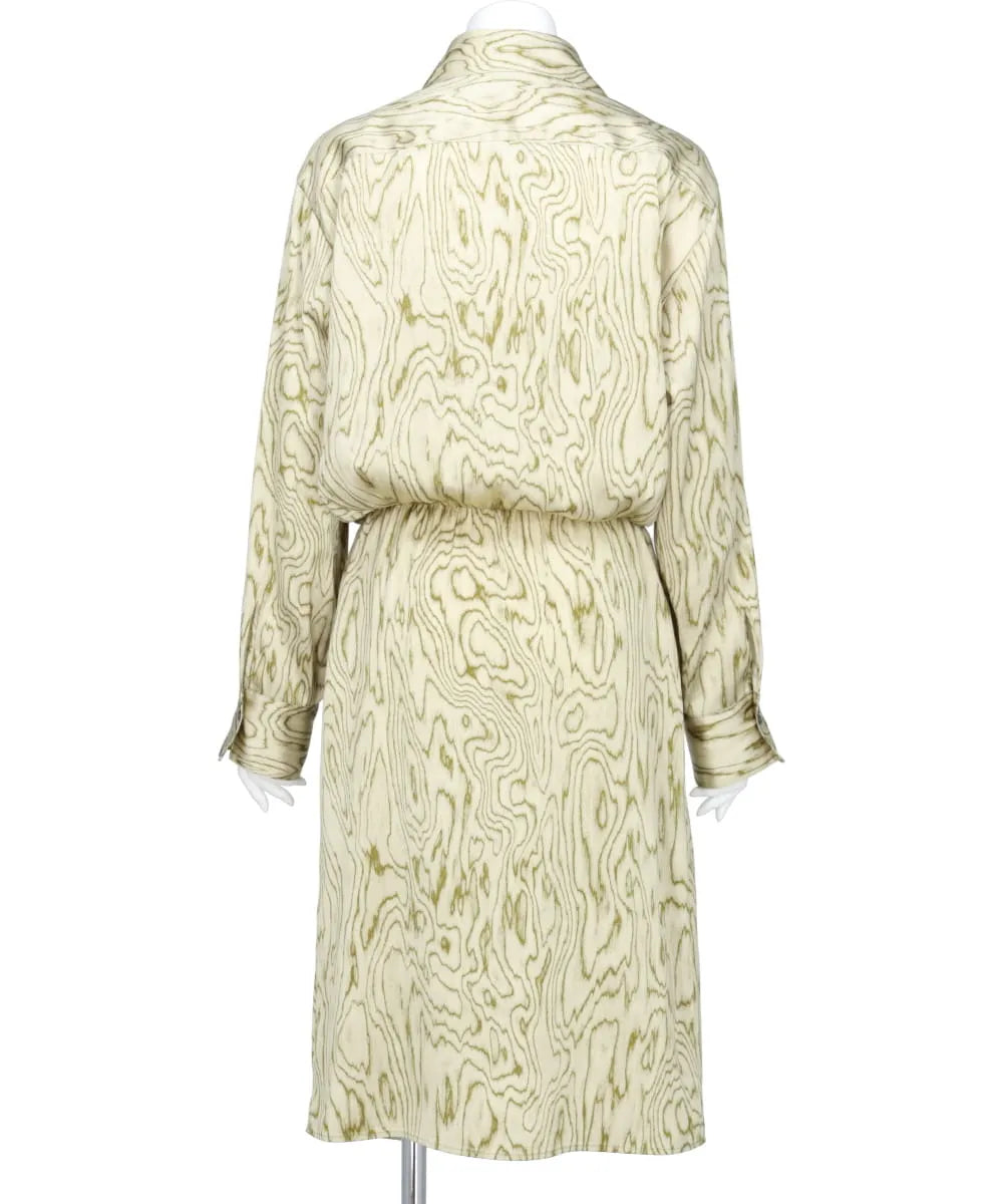 MOIRE SATIN SHIRT DRESS