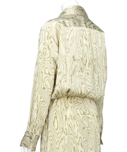 MOIRE SATIN SHIRT DRESS