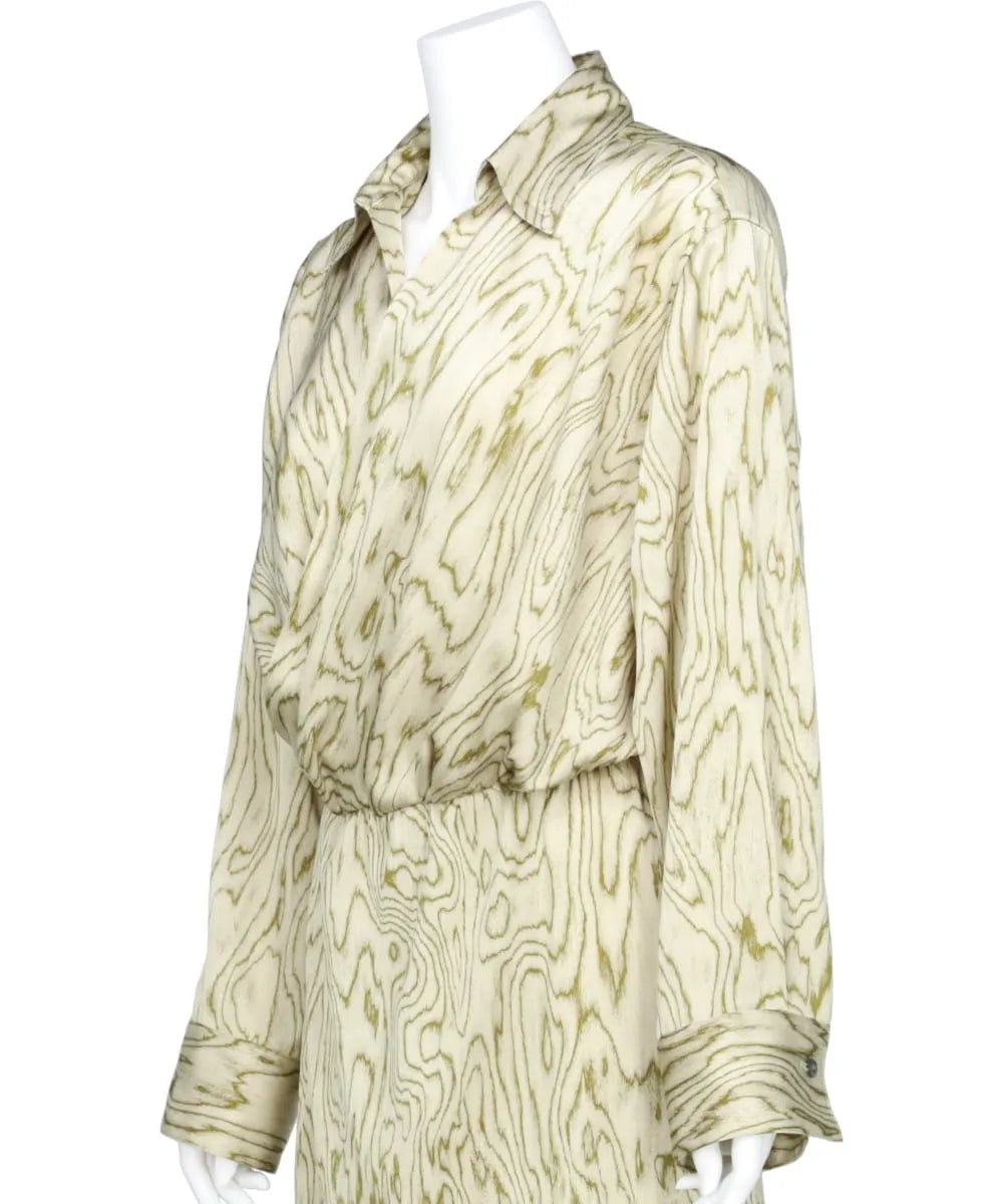 MOIRE SATIN SHIRT DRESS