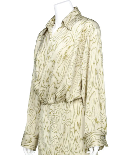 MOIRE SATIN SHIRT DRESS