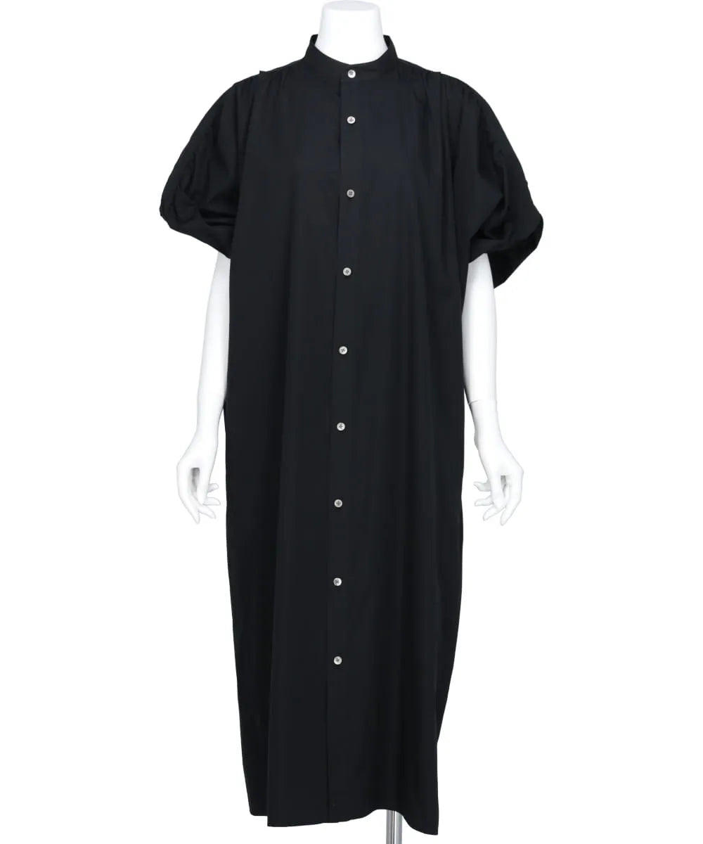 BROAD TUCK GATHER SLEEVE SHIRT DRESS