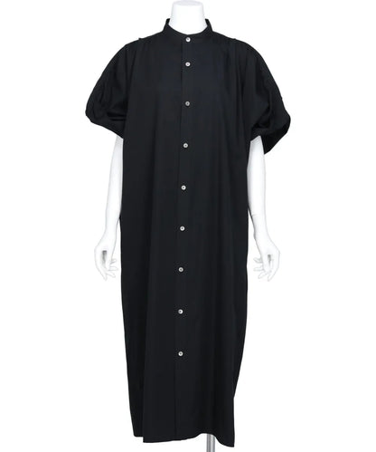 BROAD TUCK GATHER SLEEVE SHIRT DRESS