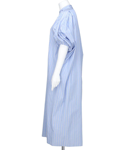 BROAD TUCK GATHER SLEEVE SHIRT DRESS
