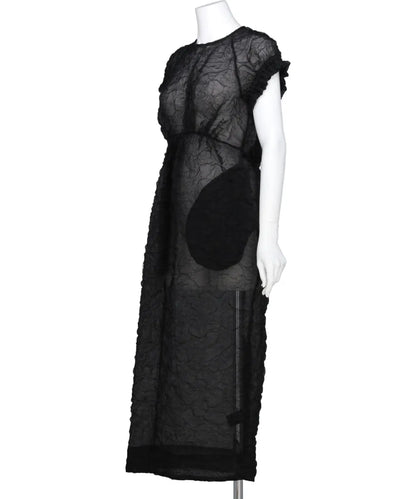 ELASTICATED GATHERED SLEEVE TULIP DRESS