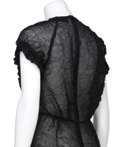 ELASTICATED GATHERED SLEEVE TULIP DRESS