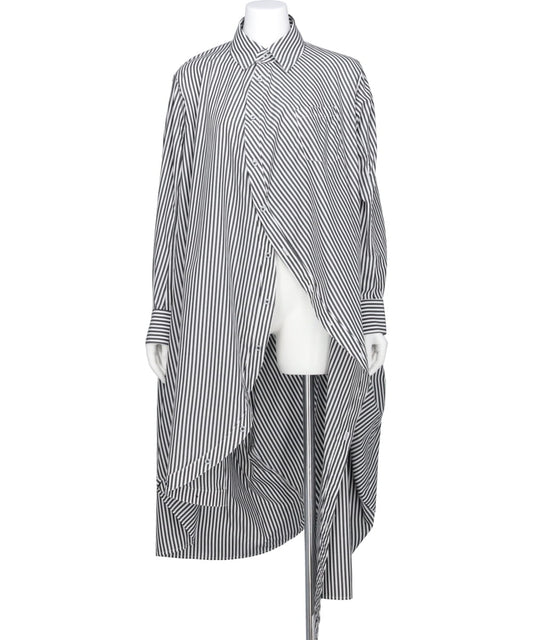 BALL SHIRT ONE PIECE(STRIPE)BLACK×WHITE