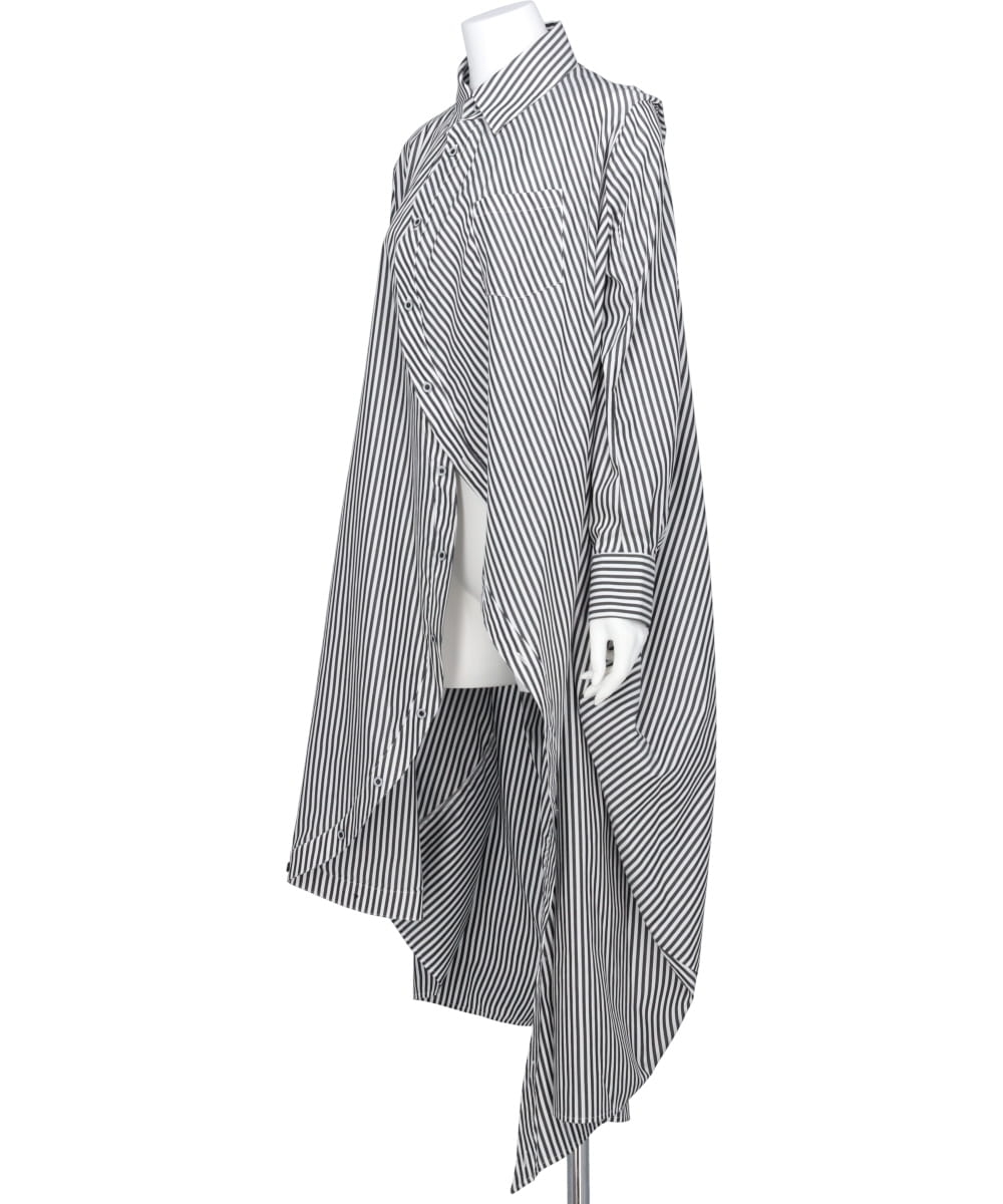 BALL SHIRT ONE PIECE(STRIPE)BLACK×WHITE