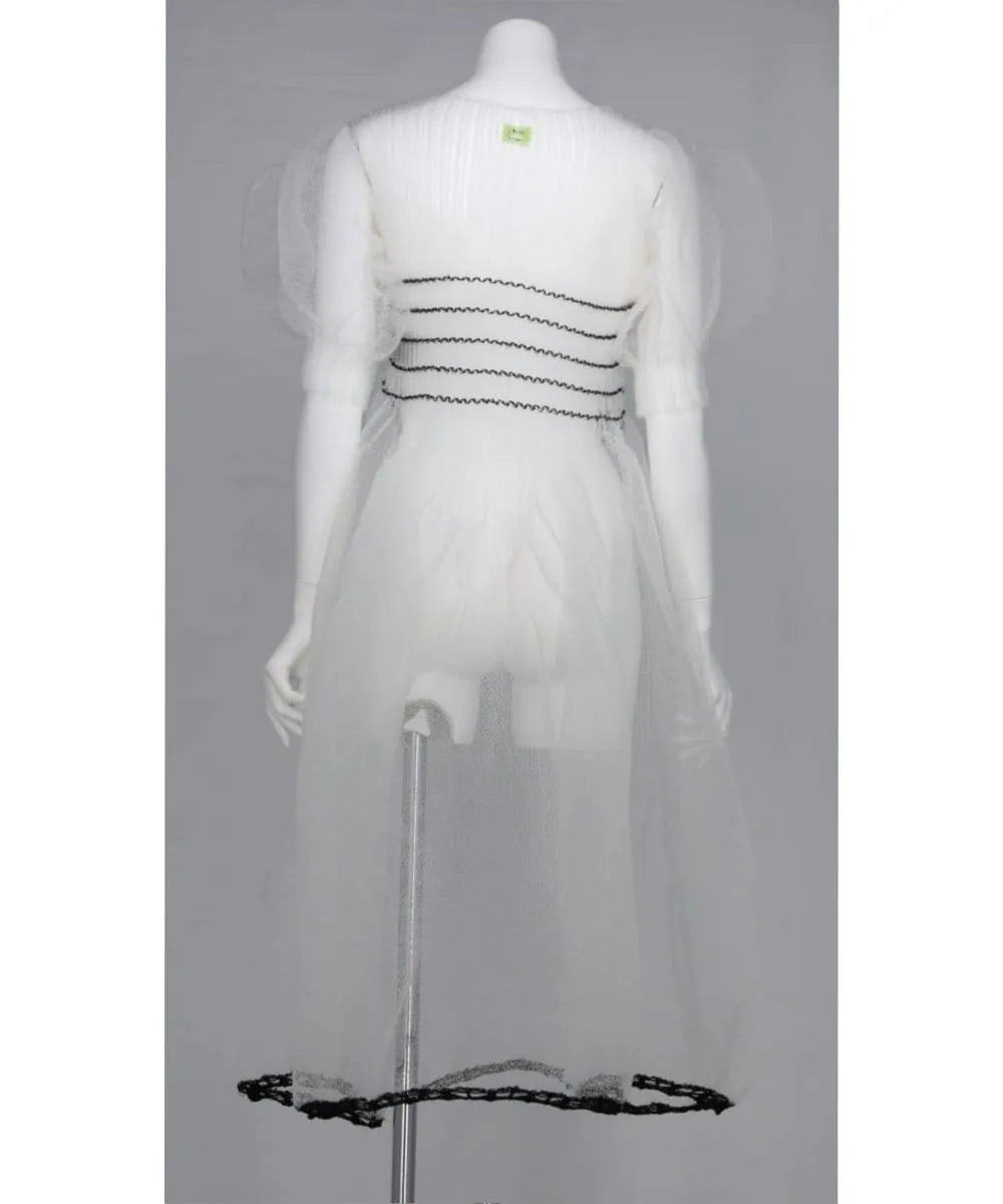 CLEAR SPECTER BIG PUFF SLEEVE DRESS